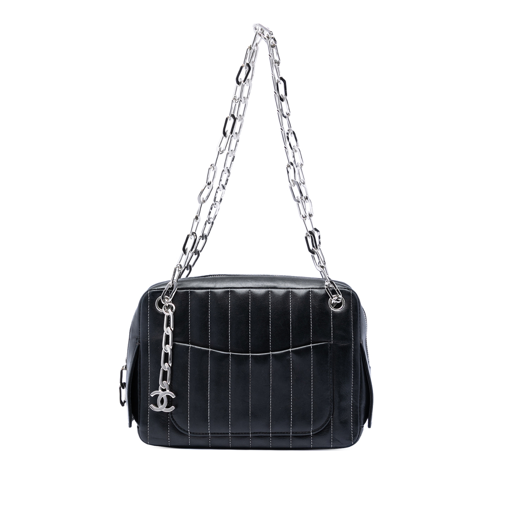 Pre-Loved Chanel Small Vertical Quilted Lambskin Mademoiselle Camera Bag